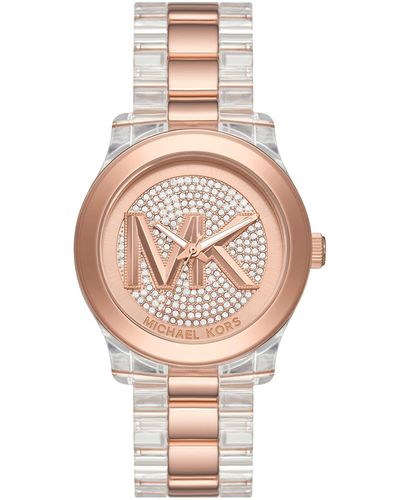 Michael Kors Runway Chronograph Rose Gold-tone Stainless Steel And