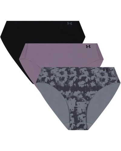 Under Armour S 3-pack Pure Stretch No Show Bikini Underwear - Gray