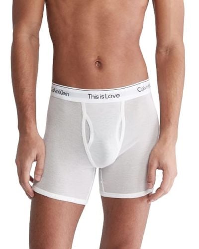 Calvin Klein This Is Love Pride Mesh Underwear - White