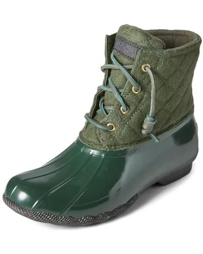 Sperry Top-Sider Saltwater Quilted Wool Fashion Boot - Green