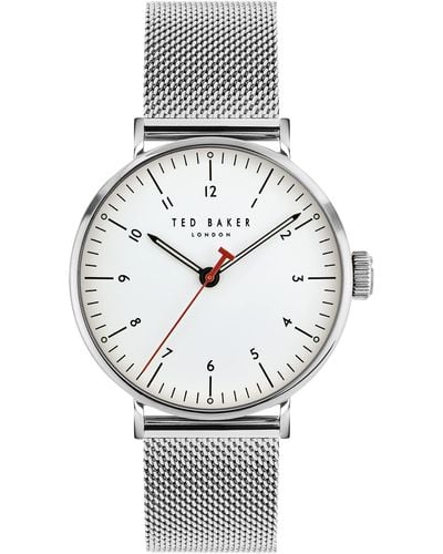 Ted Baker Howden Stainless Steel Mesh Band Watch - Gray