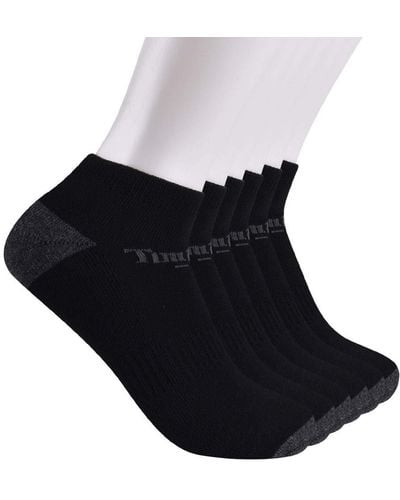 Timberland Mens Performance Crew Length 1/2 Cushion 6-pack Casual Socks - Black