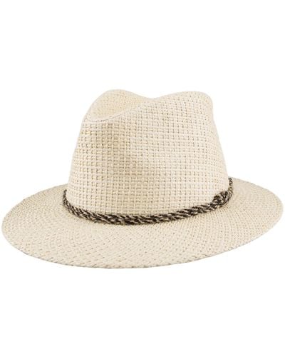 Levi's Straw Fedora With Twill Band - Natural