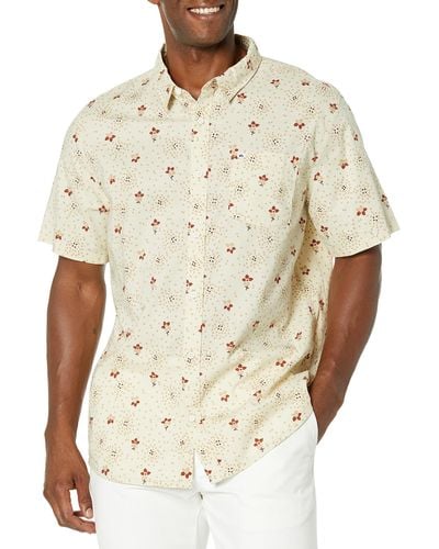 Quiksilver Summer Petals Button Up Woven Top Shirt - Natural