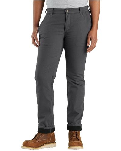Carhartt Rugged Flex Relaxed Fit Canvas Fleece Lined Work Pant - Black