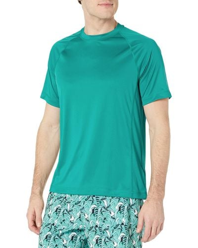 Amazon Essentials Camiseta de Bañador de Secado Rápido y ga Corta Hombre - Azul