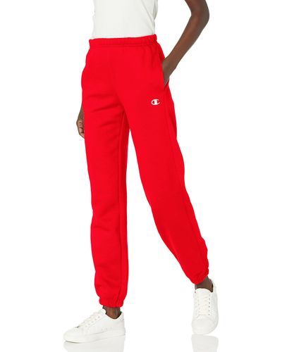 Champion 's Oversized Reverse Weave Joggers,30" Inseam - Red