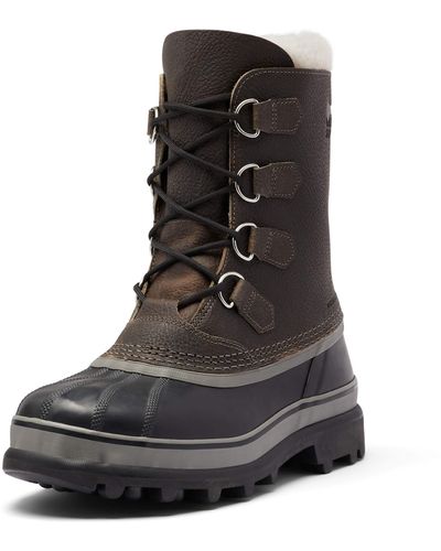 Sorel Caribou Wl Wool Boot — Quarry - Black
