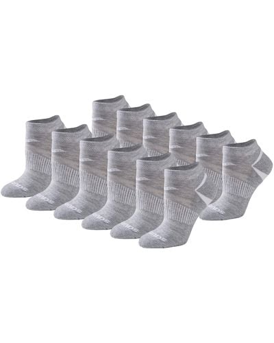 Saucony Selective Cushion Performance No Show Athletic Sport Socks - Gray