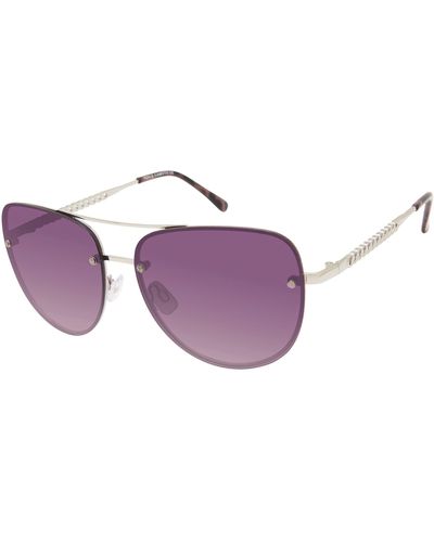 Vince Camuto Womens Vc954 Stylish Uv Protective Metal Aviator Sunglasses For Luxe Gifts 61 Mm - Metallic