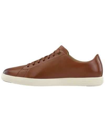 Cole Haan Mens Grand Crosscourt Ii Tan Leather Burnish 13 W - Wide - Brown