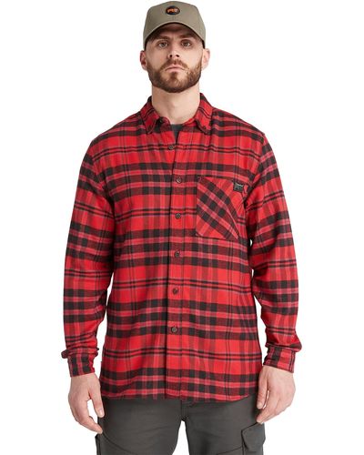 Timberland Woodfort Mid-weight Flannel Shirt 2.0 - Red