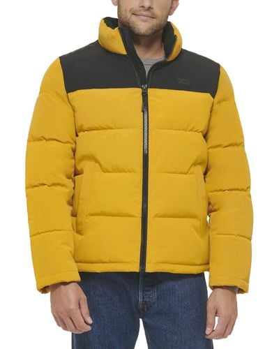 Levi's Arctic Cloth Retro Bubble Puffer Jacket - Yellow