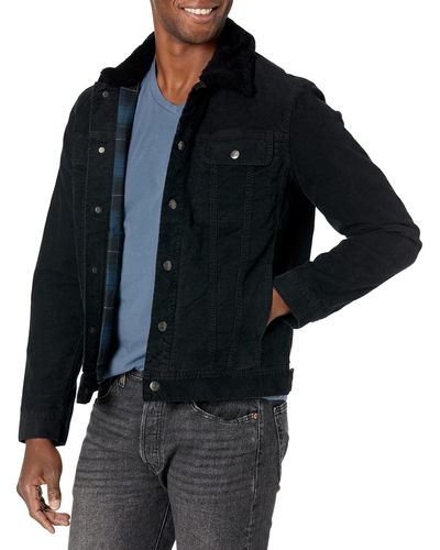 AG Jeans Lined Shearling Dart Jacket - Black