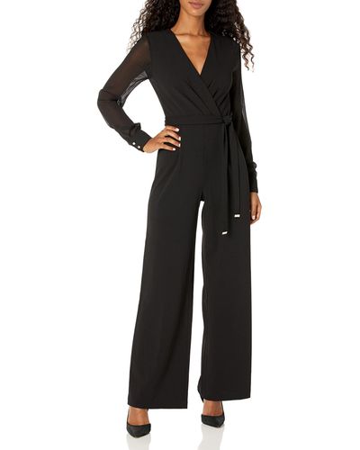 Tommy Hilfiger A2hc1tfw-blk-2 Jumpsuit Straight Leg - Black