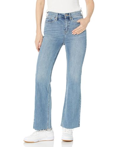 Calvin Klein Jeans Super Hi Rise Side Split Flare Denim - Natural