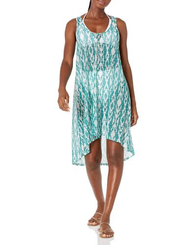 Gottex Standard Iota Mesh Dress Cover Up - Blue