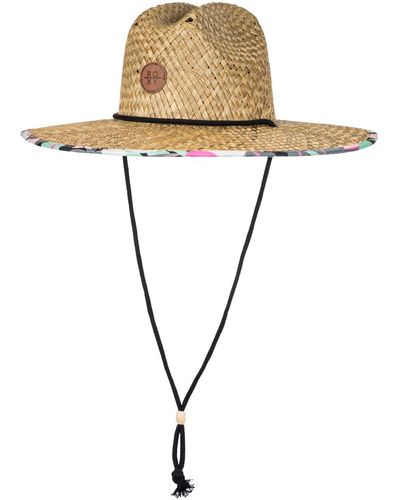 Roxy Pina To My Colada Straw Hat Sun - Natural