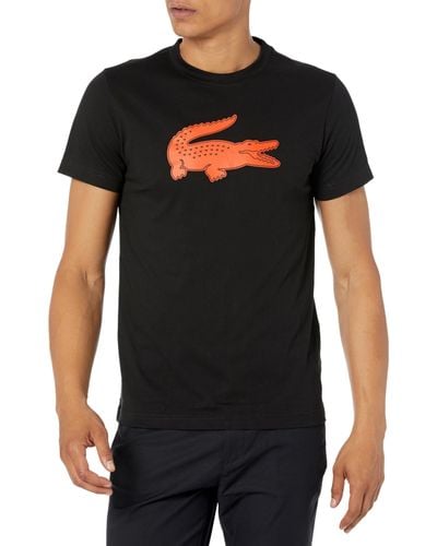 Lacoste Sport Short Sleeve Ultra Dry Croc Graphic T-shirt - Black