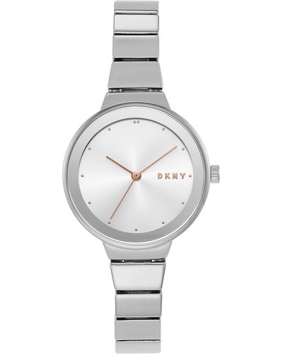 DKNY Astoria Quartz Metal Three-hand Dress Watch - Metallic