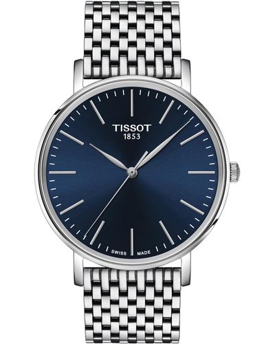 Tissot Everytime 40mm 316l Stainless Steel Case Quartz Watches - Blue