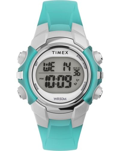 Timex Digital Quarz Uhr mit Harz Armband TW5M614009J - Mettallic