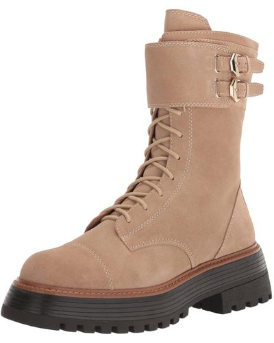 Vince Camuto Footwear Monchia Double Buckle Combat Boot - Brown