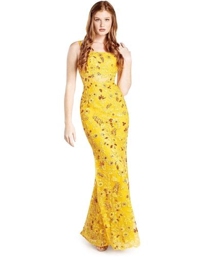Dress the Population Aria Gown - Yellow