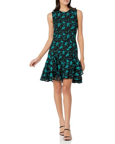 Shoshanna Lucie Blossom Lace Mini Dress - Blue