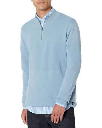Dockers Regular Fit Long Sleeve Quarter Zip Sweater, - Blue