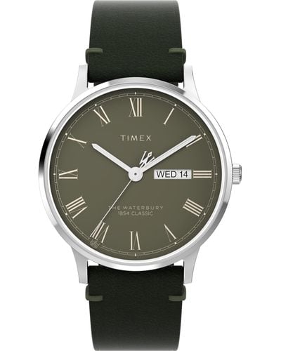 Timex Green Strap Green Dial Stainless Steel - Gray