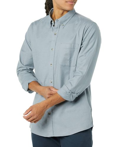 Goodthreads Standard Fit Long-sleeve Stretch Shirt With Pocket - Blue