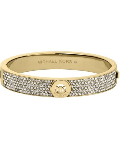 Michael Kors Stainless Steel And Pavé Crystal Bangle Bracelet For - Metallic