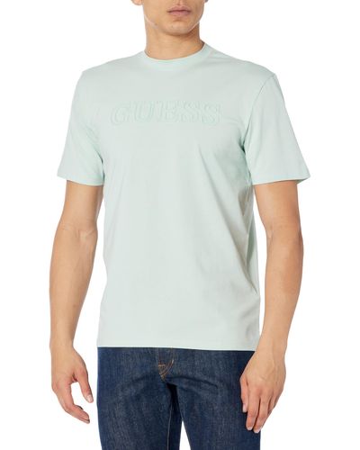 Guess Short Sleeve Alphy T-shirt - Blue