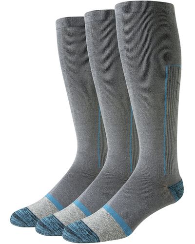 Amazon Essentials 3er-Pack abgestufte Kompression über die Wade Baumwollsocken Socken - Grau