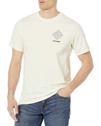 Dockers Slim Fit Short Sleeve Graphic Tee Shirt, - White