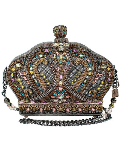Mary Frances Royal Treatment Beaded Crossbody Crown - Metallic