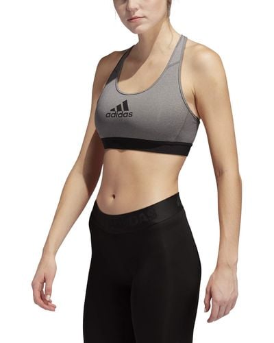 adidas Don't Rest Alphaskin Aeroready Training Pilates Yoga Medium Support Workout Bra - Black