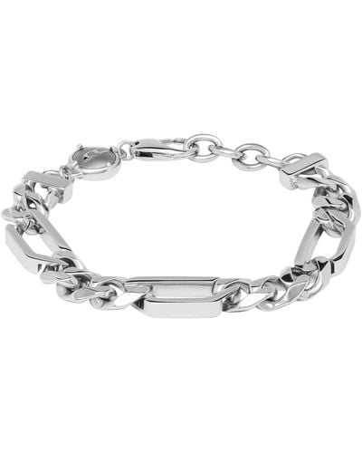 DIESEL All-gender Stainless Steel Chain Bracelet - Metallic
