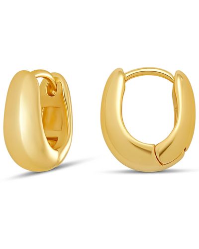 Amazon Essentials 14k Gold Plated Teardrop Hoop 12mm - Metallic