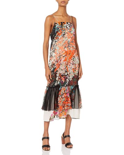 Tracy Reese Overlay Slip - Multicolor