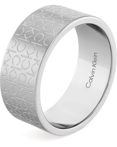 Calvin Klein Ring für Kollektion CK ICONIC FOR HIM aus Edelstahl - 35000437G - Mettallic