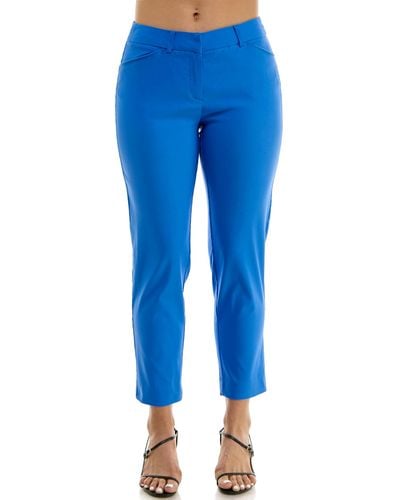 Nanette Lepore Freedom Stretch Flattering Pant With Slit Back Pockets - Blue