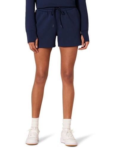 Amazon Essentials Active Sweat Standard-fit High Waist 4" Shorts - Blue