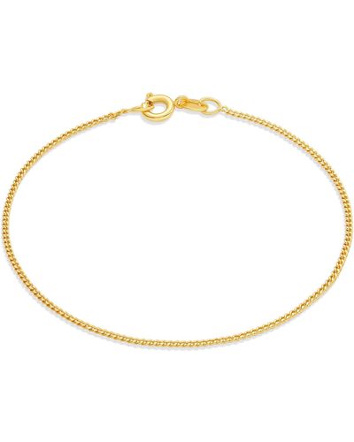 Amazon Essentials 14k Gold Plated Fine Curb Chain 7.5" - Metallic