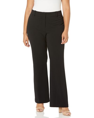 Rafaella Plus Size Soft Crepe Modern Fit Dress Pants - Black