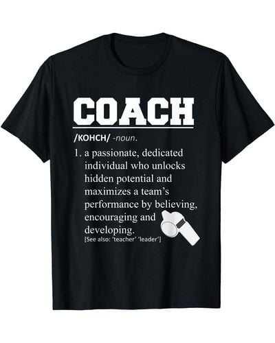 COACH Definition Tshirt Funny Tee - Black
