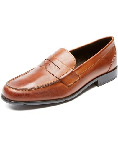 Rockport Mens Classic Penny Loafers Shoes - Brown