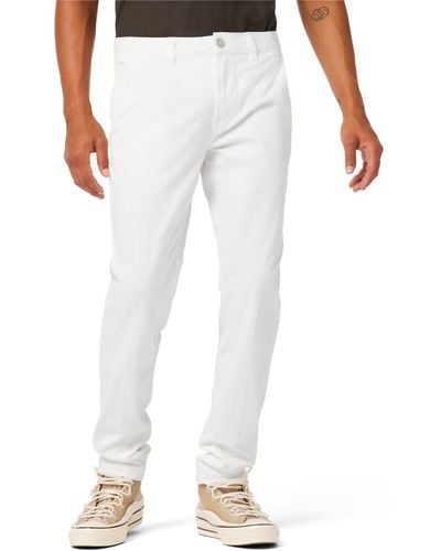 Hudson Jeans Classic Slim Straight Chino Slacks - White