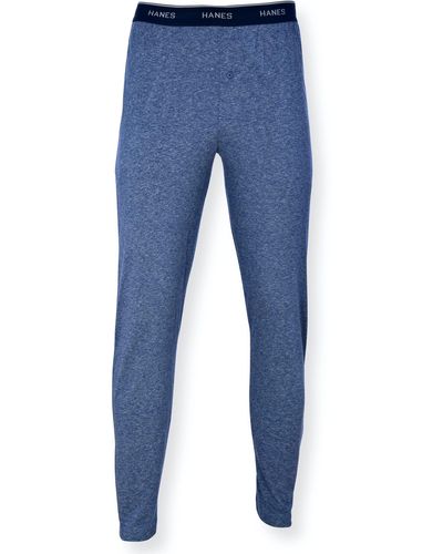 Hanes Knit Pant With Elastic Waistband - Blue